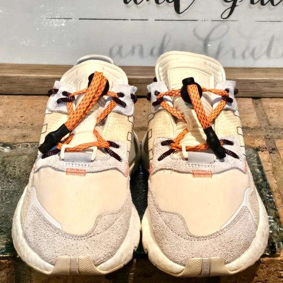 adidas Nite Jogger Beyonce Ivy Park Grey Orange Wmn Sz 5.5 #FX3239 - Picture 2 of 8